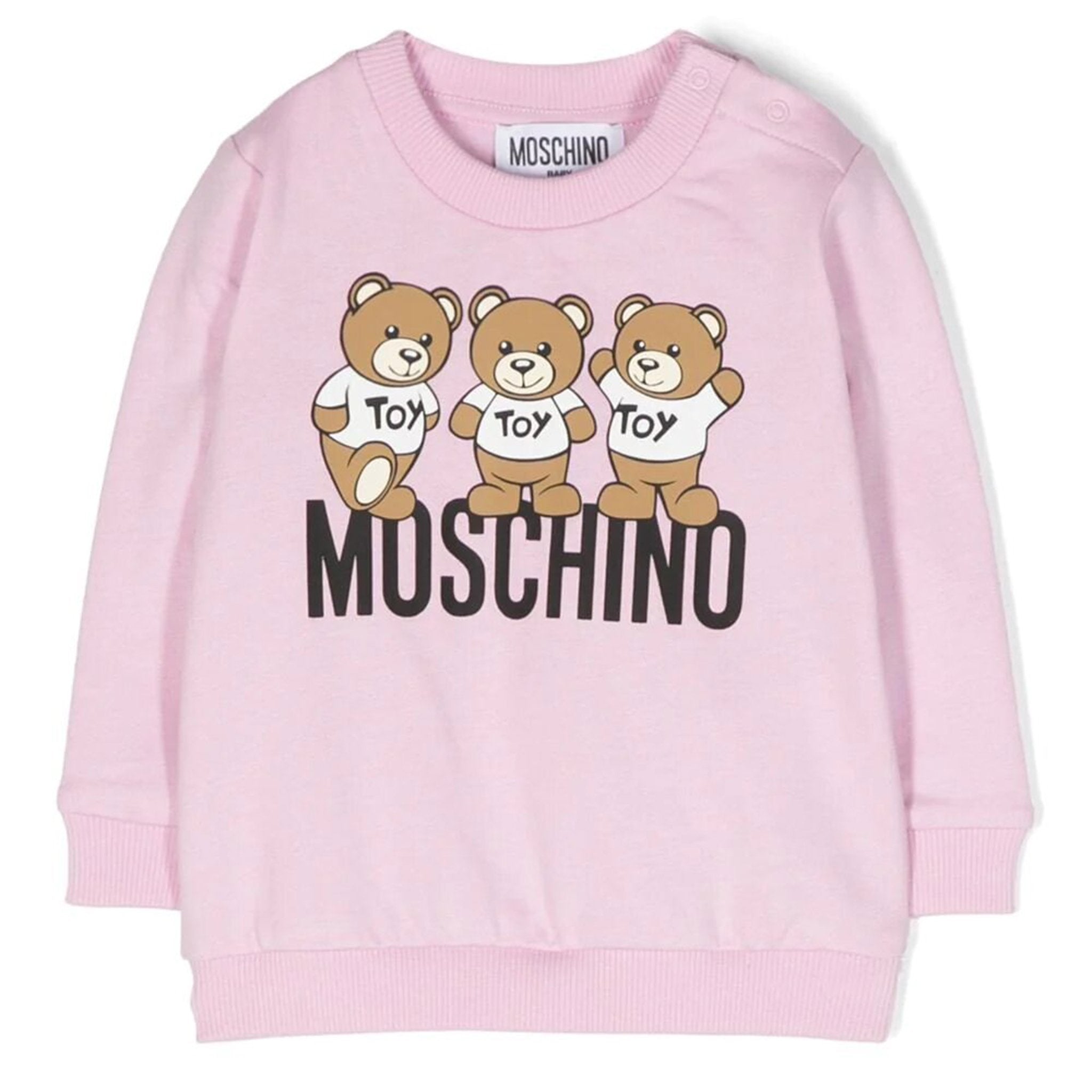 Moschino Baby Girls Teddy Sweater in Pink