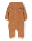 Moschino Baby Unisex Fleece Babygrow in Brown
