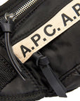 A.P.C Mens Logo Tape Waistbag Black