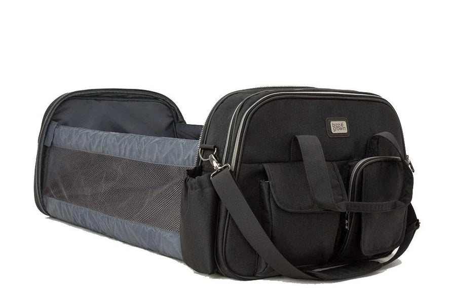 Bizzi Growin Baby Travel Crib Changing Bag - Chelsea Black - POD ®