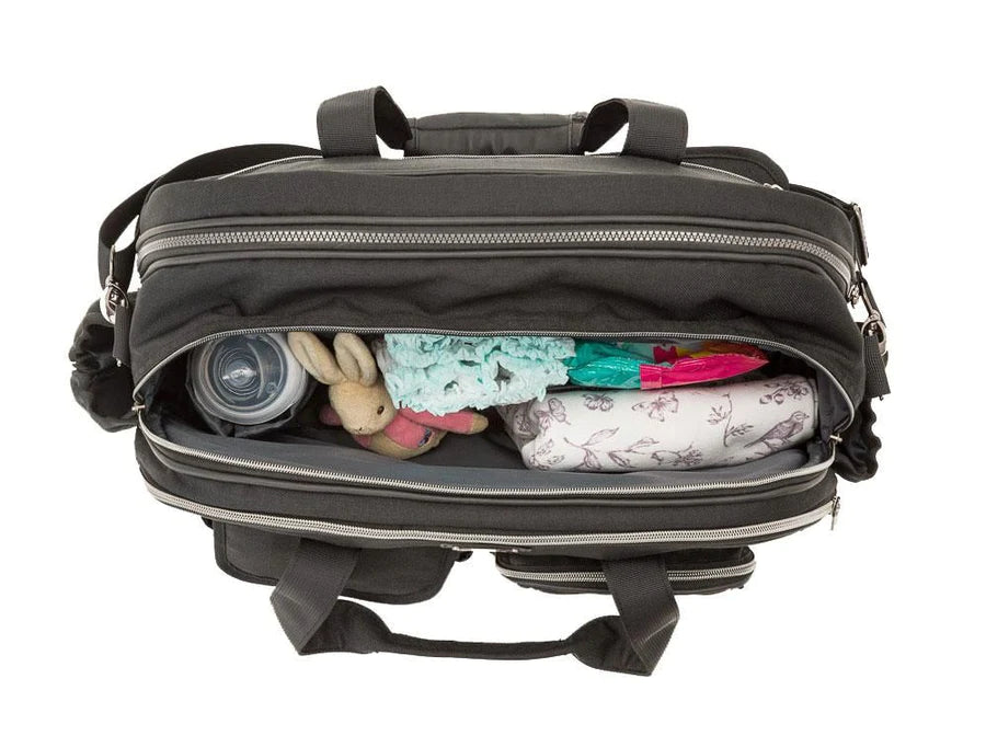 Bizzi Growin Baby Travel Crib Changing Bag - Chelsea Black - POD ®