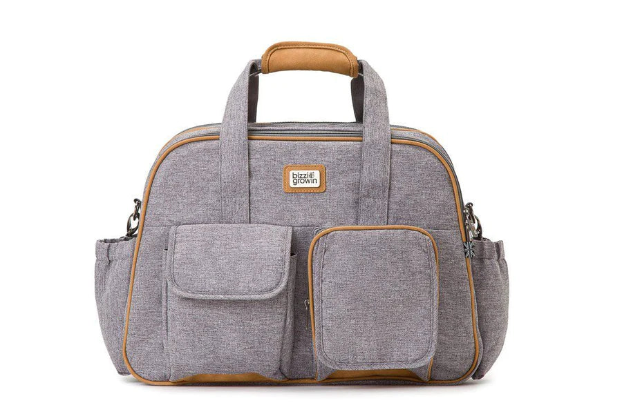 Bizzi Growin Baby Travel Crib Changing Bag - Windsor Grey - POD ®