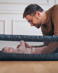 Bizzi Growin Baby Travel Crib Changing Rucsac - Windsor Grey - RucPOD ®