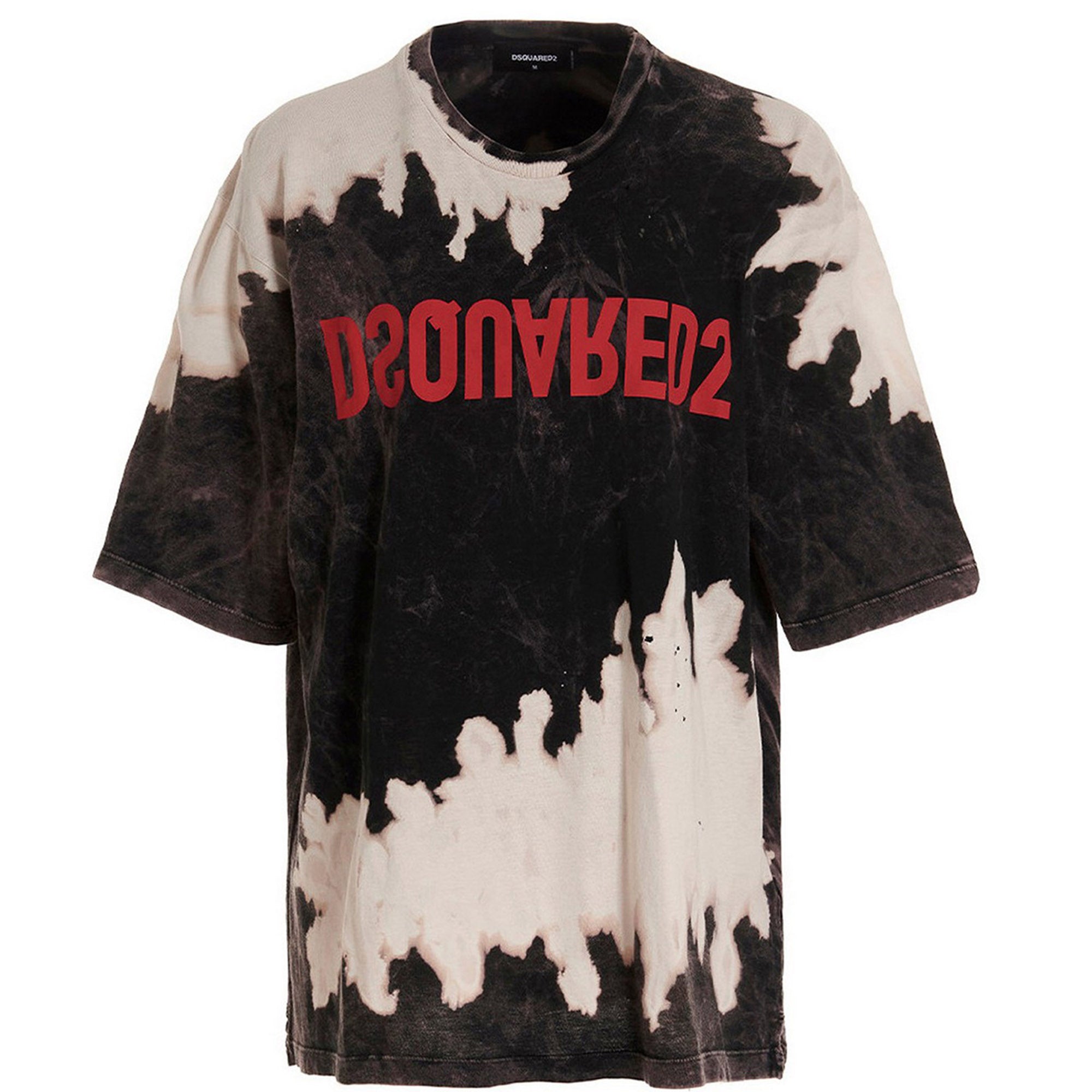 Dsquared2 Mens Tie-Dye T-shirt Vintage Black