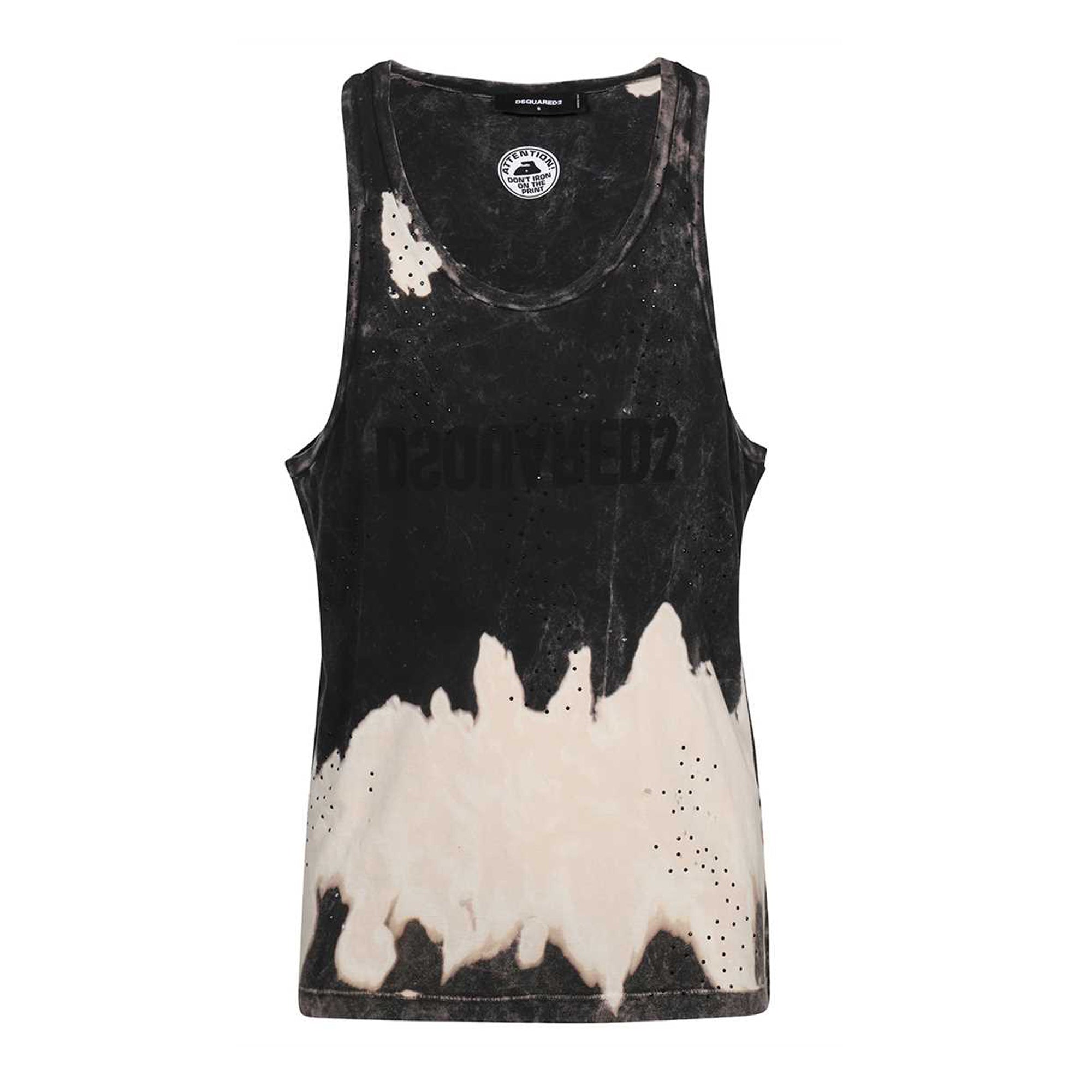 Dsquared2 Mens Stone T&amp;D Vog Tank Black