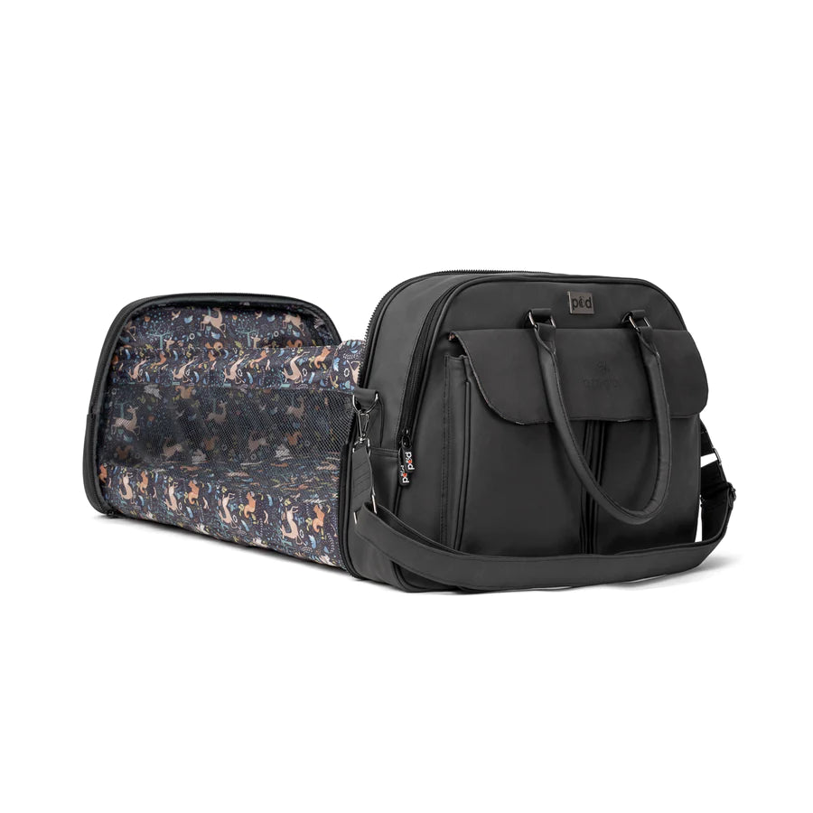 Bizzi Growin Baby Travel Crib Changing Bag - Vegan Black - POD ®