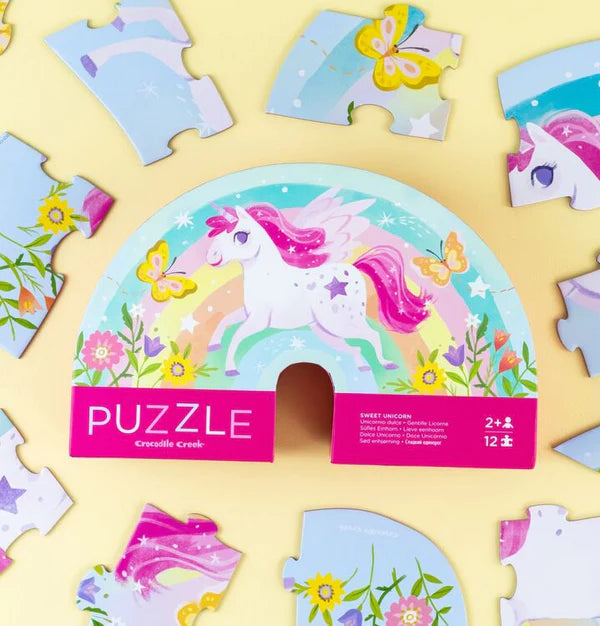 Crocodile Creek - 12pc Mini Puzzle/Sweet Unicorn