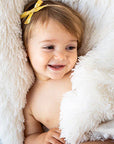 Bizzi Growin  Fluffy Baby Blanket - Porcelain Cream - Koochicoo™️