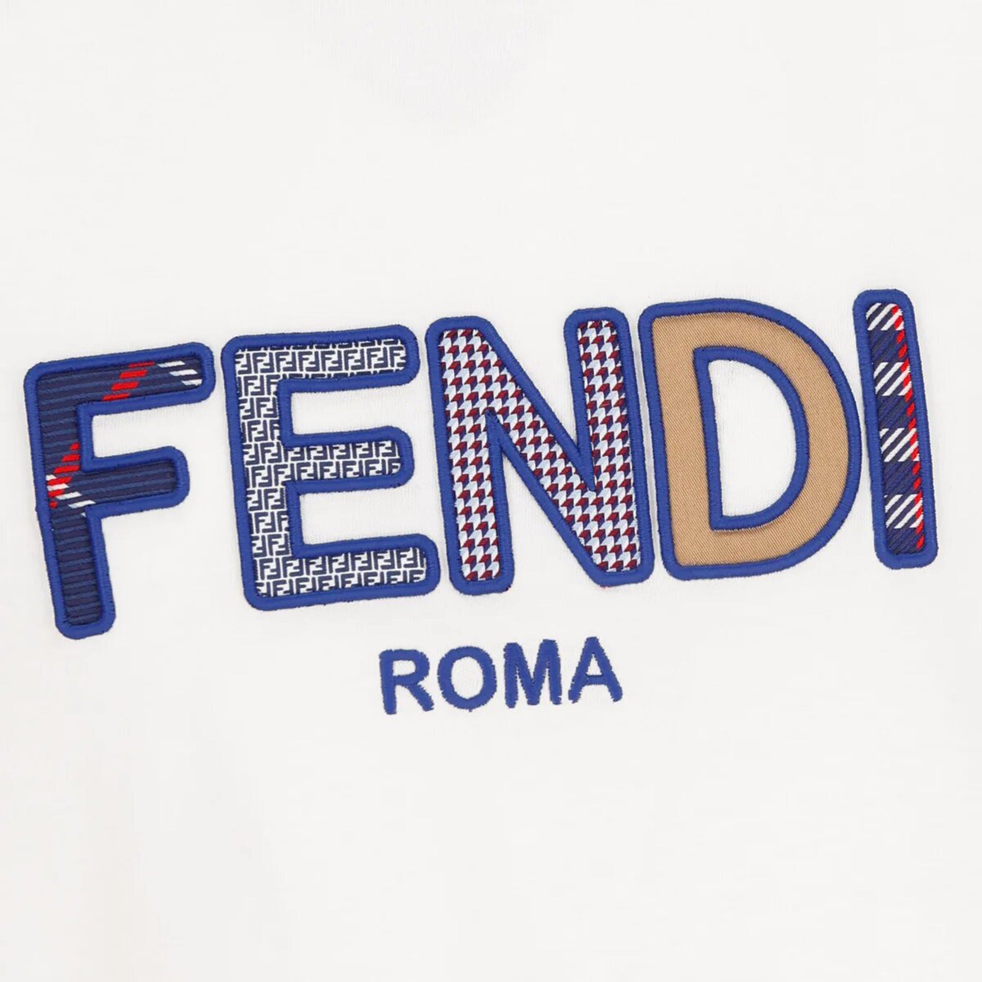 Fendi Unisex Logo T-shirt White