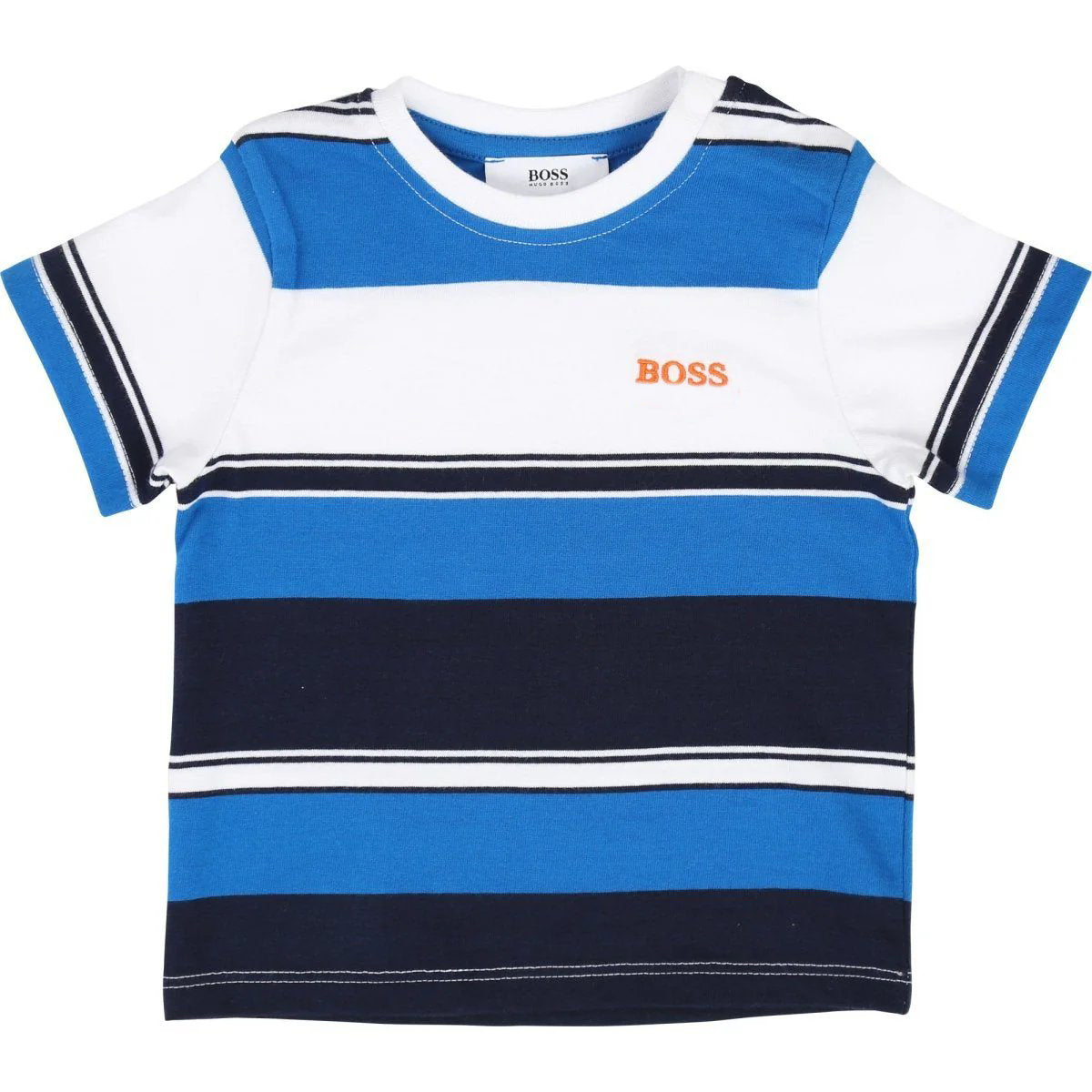 Boss Boys Stripe T-shirt Blue