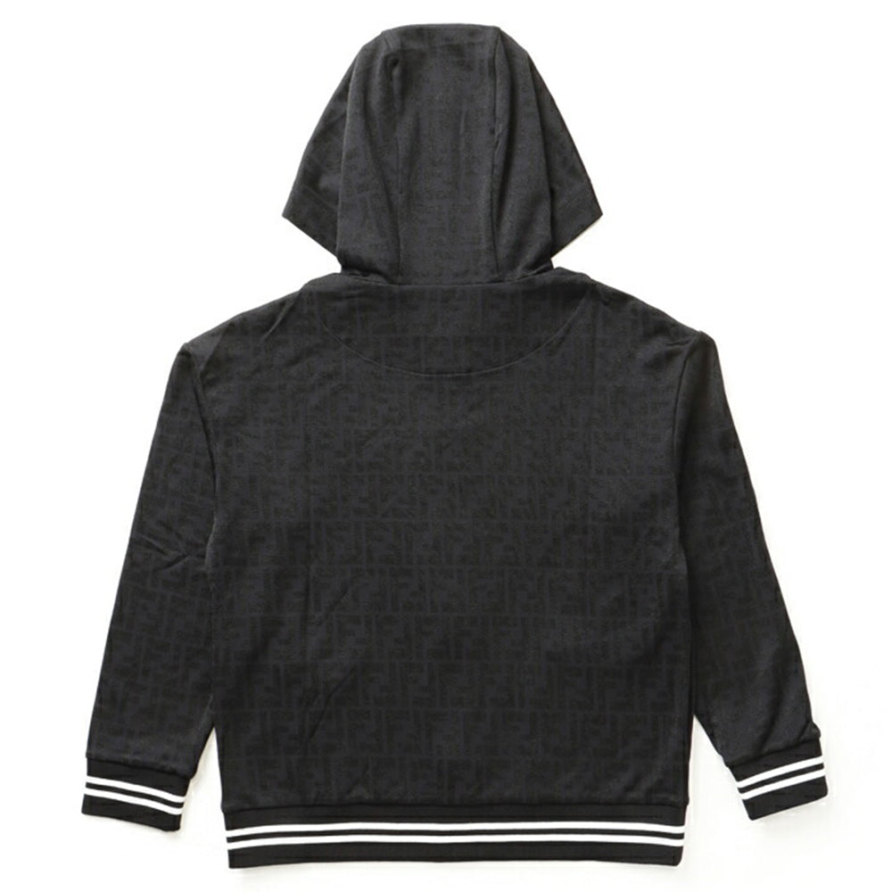 Fendi Boys FF Logo Zip-Up Hoodie Black