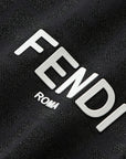 Fendi Boys FF Logo Zip-Up Hoodie Black