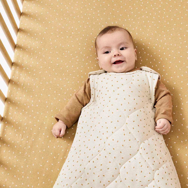 Organic Baby Sleeping Bag 2.5 Tog - Linen Rice, 0-6m