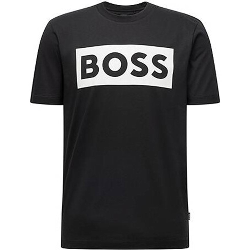 Hugo Boss Mens Mercerised Cotton T-shirt Black