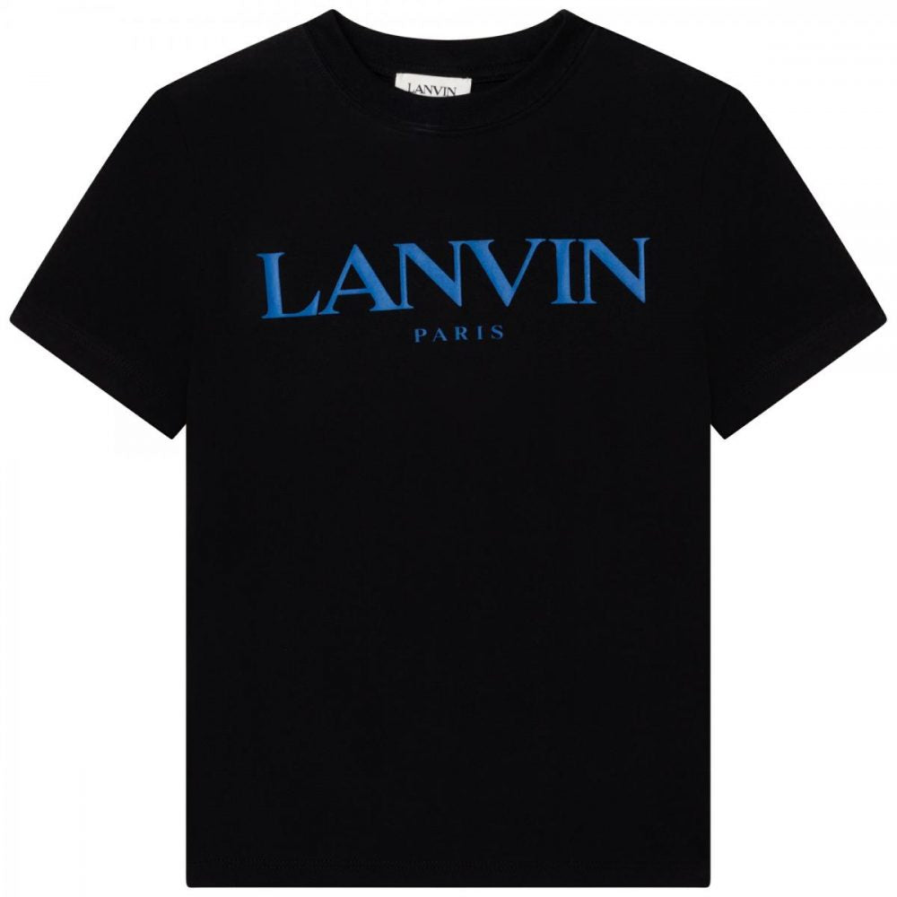 Lanvin Boy&#39;s Logo T-Shirt Black