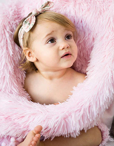 Bizzi Growin Fluffy Baby Blanket - Blush Pink - Koochicoo™️