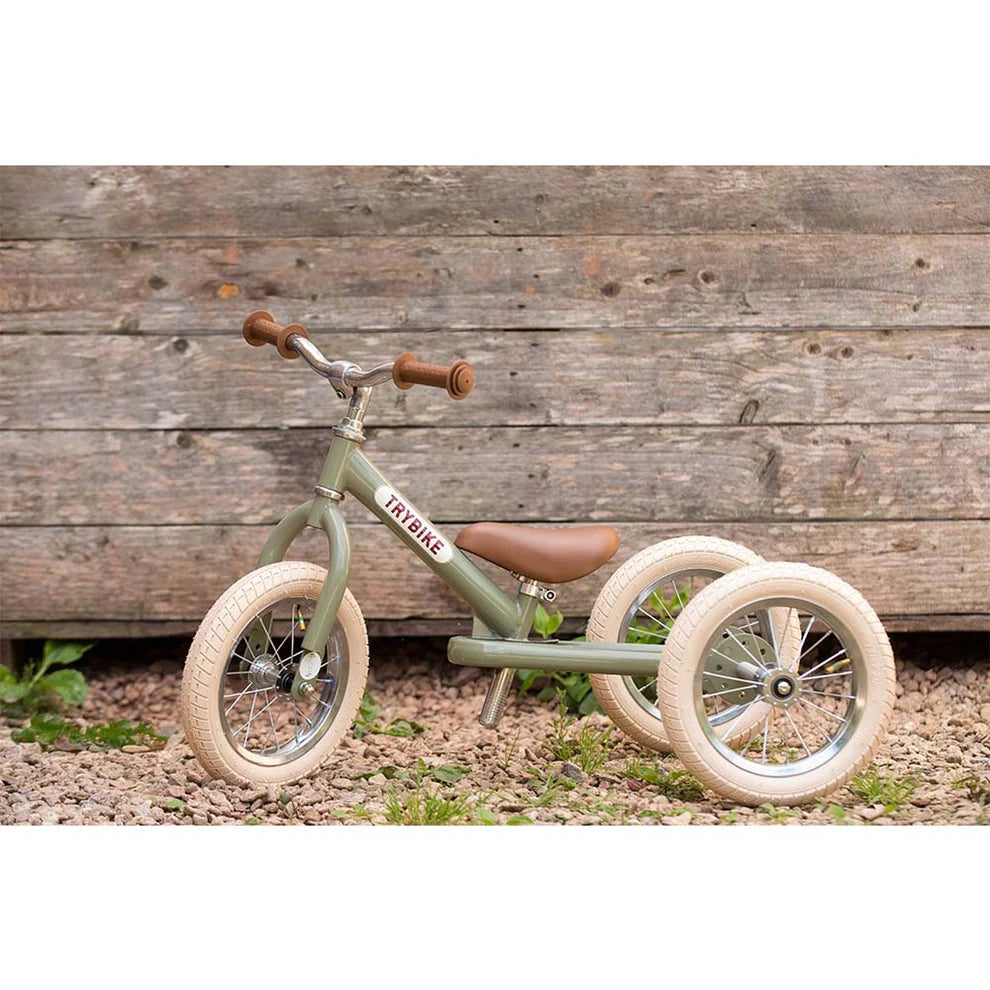 Trybike - Steel 2 In 1 Balance Trike - Vintage Green
