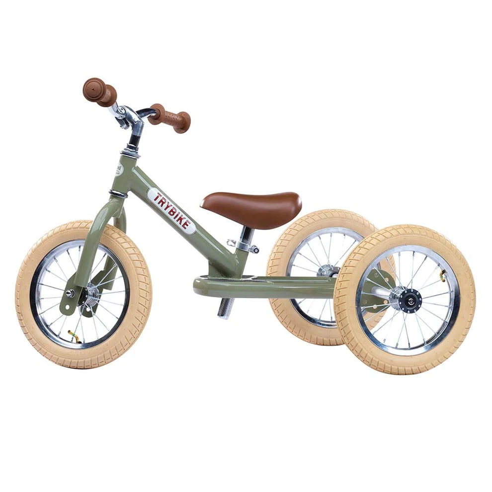 Trybike - Steel 2 In 1 Balance Trike - Vintage Green
