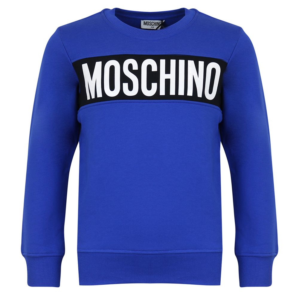 Moschino Boys Logo Sweatshirt Blue