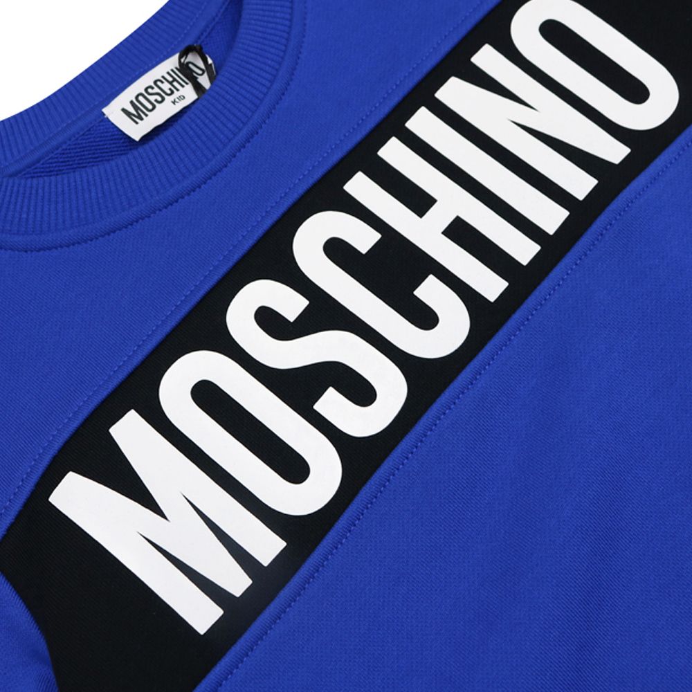 Moschino Boys Logo Sweatshirt Blue