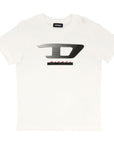 Diesel Boys Cotton Logo T-Shirt White