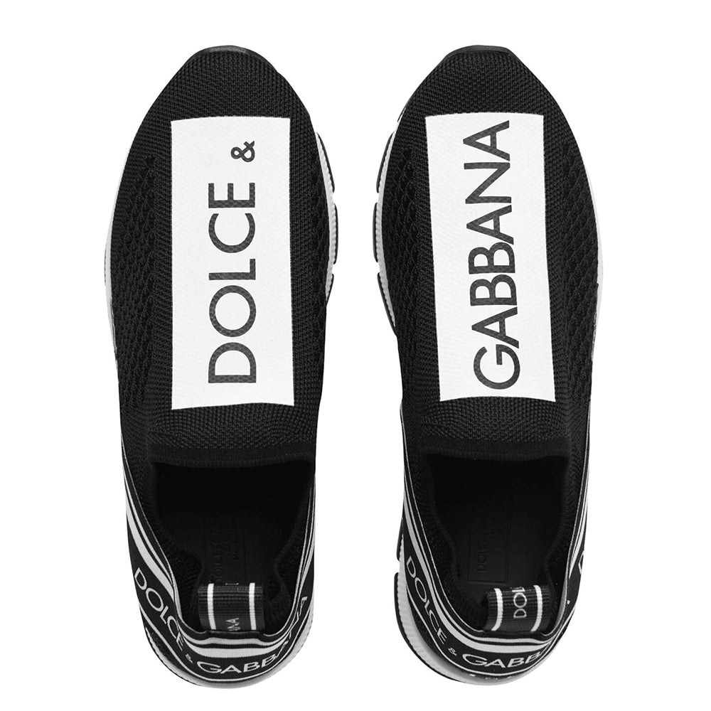 Dolce &amp; Gabbana Boys Logo Slip On Trainers Black