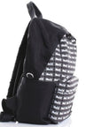MCQ Alexander Mcqueen Men's Monogram Logo Cotton Backpack Black