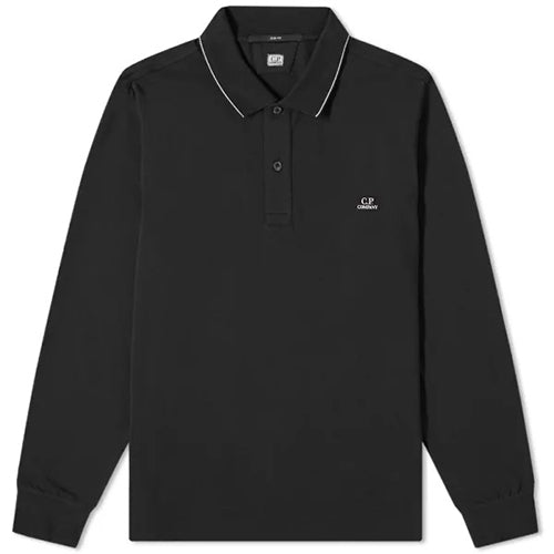 C.P Company Boys Long Sleeve Polo Black