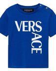 Versace Baby Boy Logo T Shirt Blue