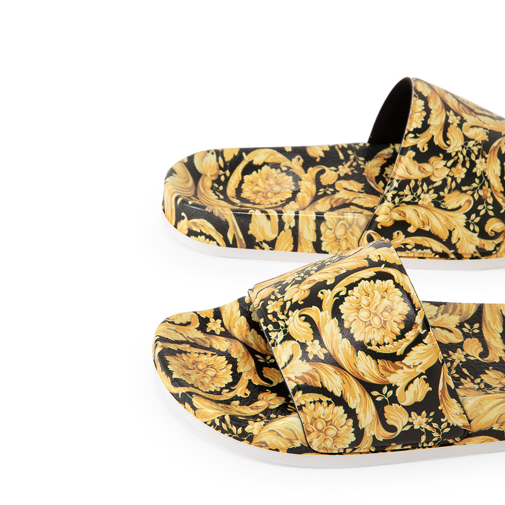 Versace Unisex Sliders Gold