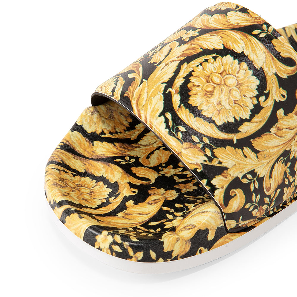 Versace Unisex Sliders Gold