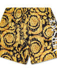 Versace Boys Barocco Print Swim Shorts Gold