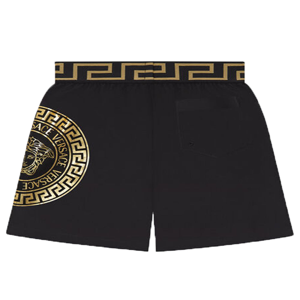 Versace Boys Medusa Print Shorts Black