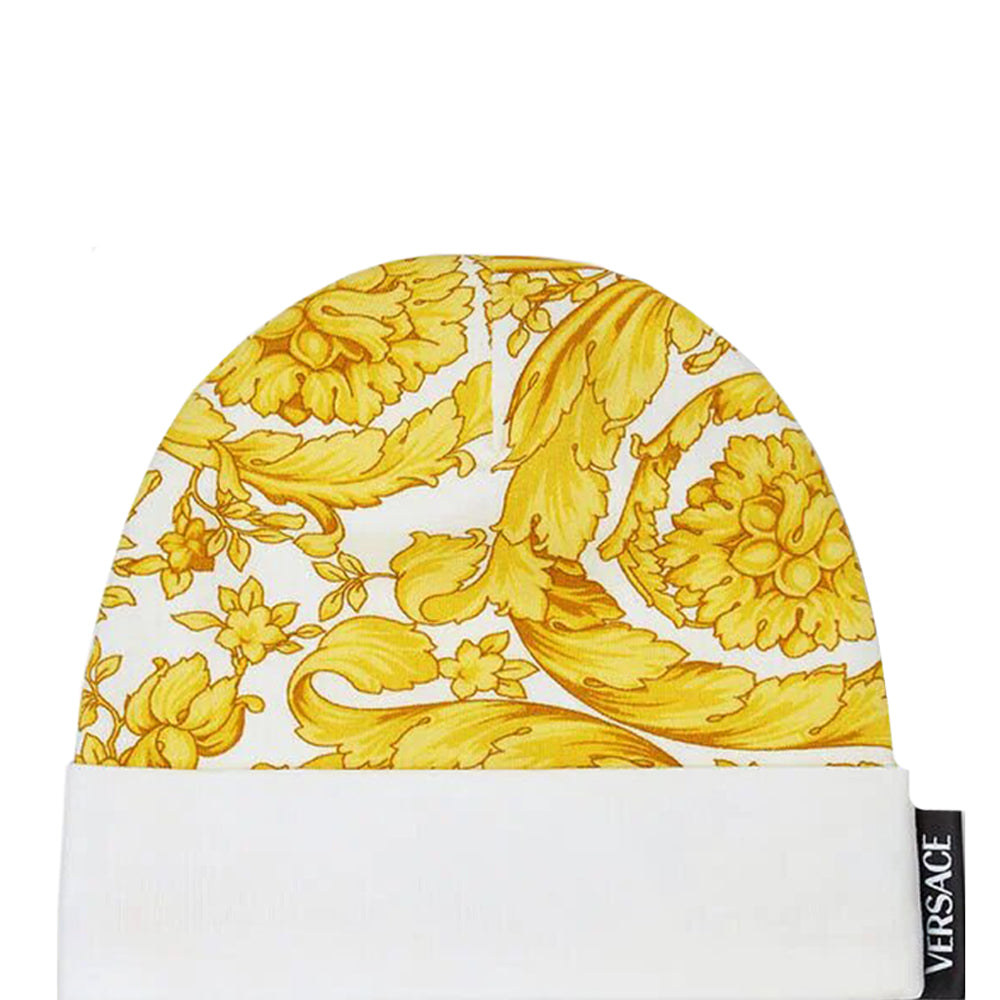 Versace Unisex Babys Cotton Hat White