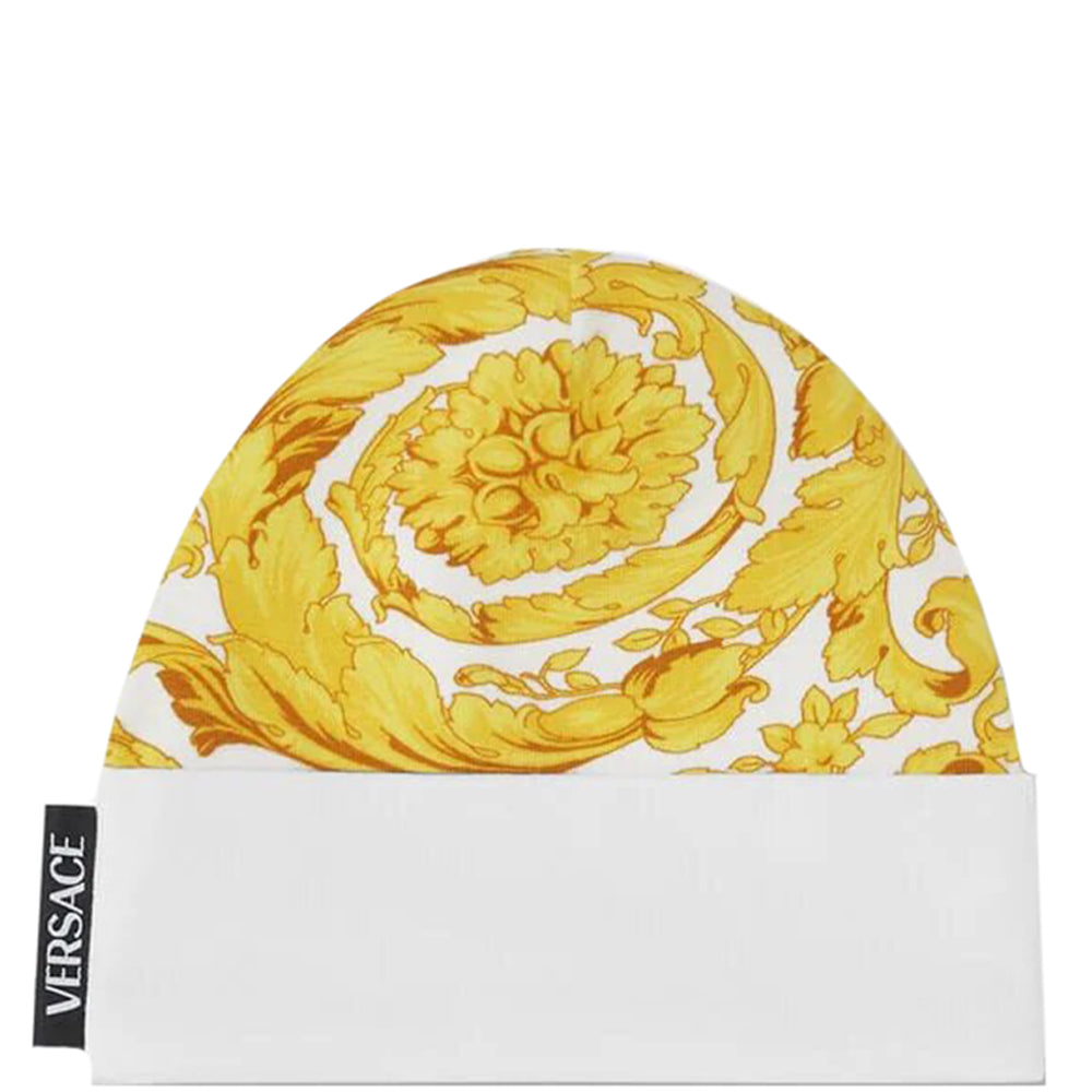 Versace Unisex Babys Cotton Hat White