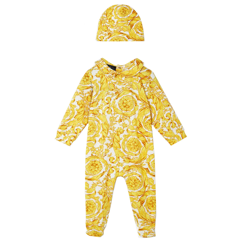 Versace Baby Unisex Babygrow Set Gold