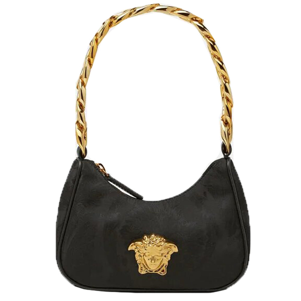 Versace Girls Medusa Plaque Shoulder Bag Black