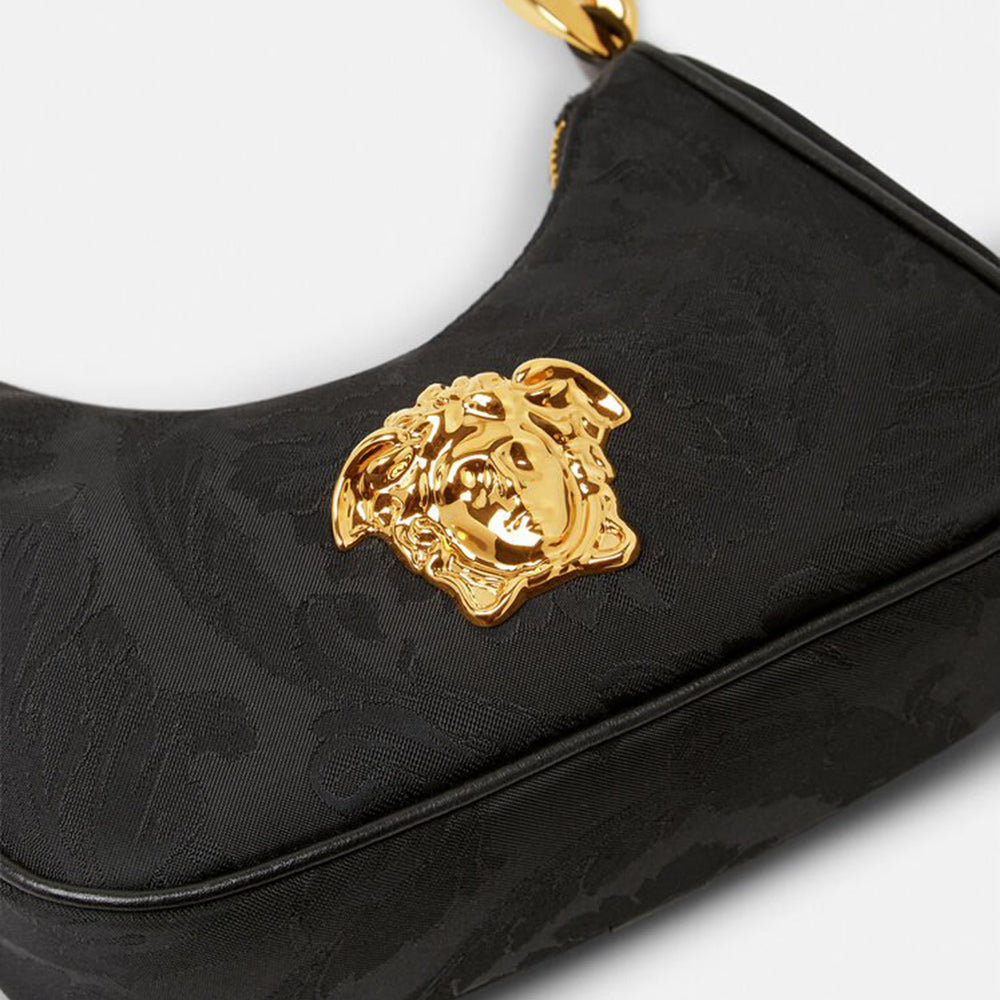 Versace Girls Medusa Plaque Shoulder Bag Black
