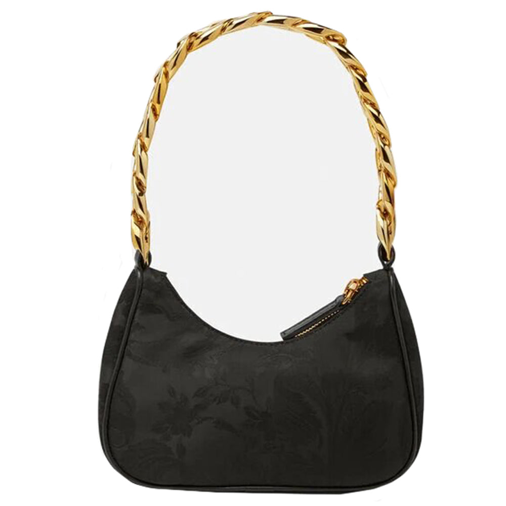 Versace Girls Medusa Plaque Shoulder Bag Black