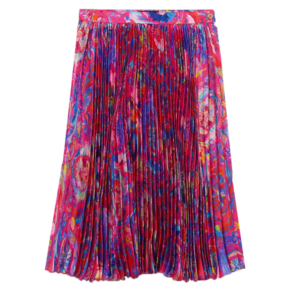 Versace Girls Fuchsia Pleat Skirt Pink