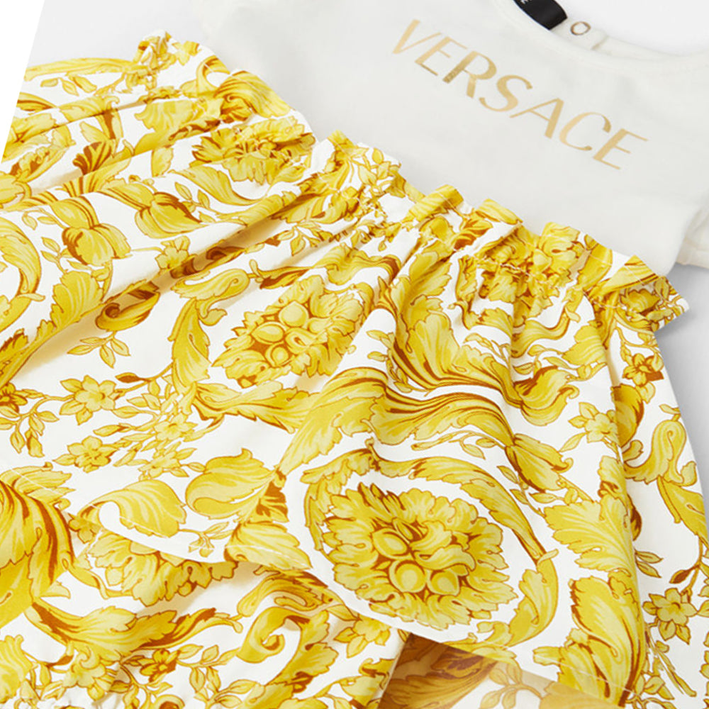 Versace Baby Girls Barocco Dress Set Gold