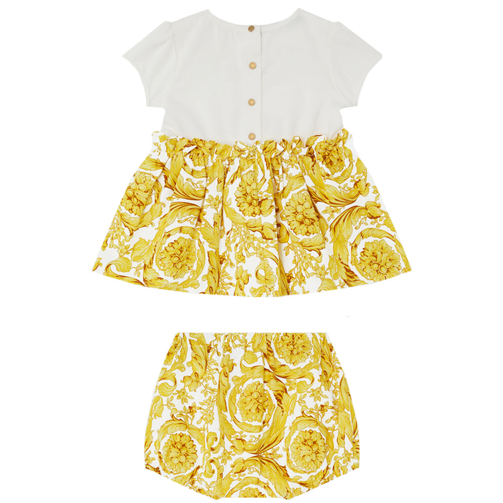 Versace Baby Girls Barocco Dress Set Gold