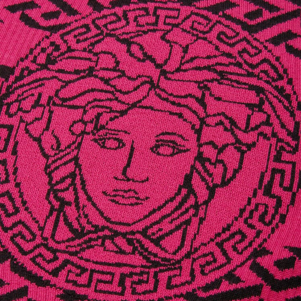 Versace Girls Wool Knitted Medusa Jumper Pink