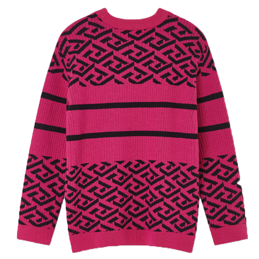 Versace Girls Wool Knitted Medusa Jumper Pink