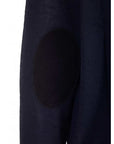 Maison Margiela Mens Elbow Patched Long Sleeves Jumper Navy