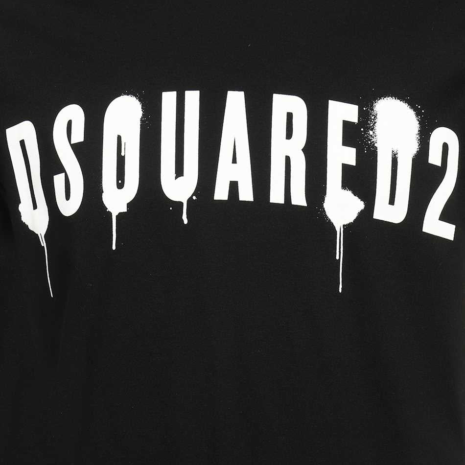 Dsquared2 Men&#39;s Spray Logo Hoodie Black