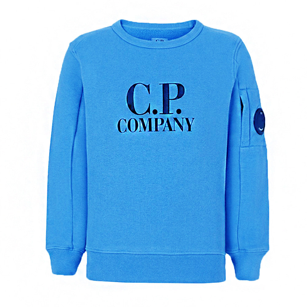 C.P Company Kids Goggle Lens Sweater Blue