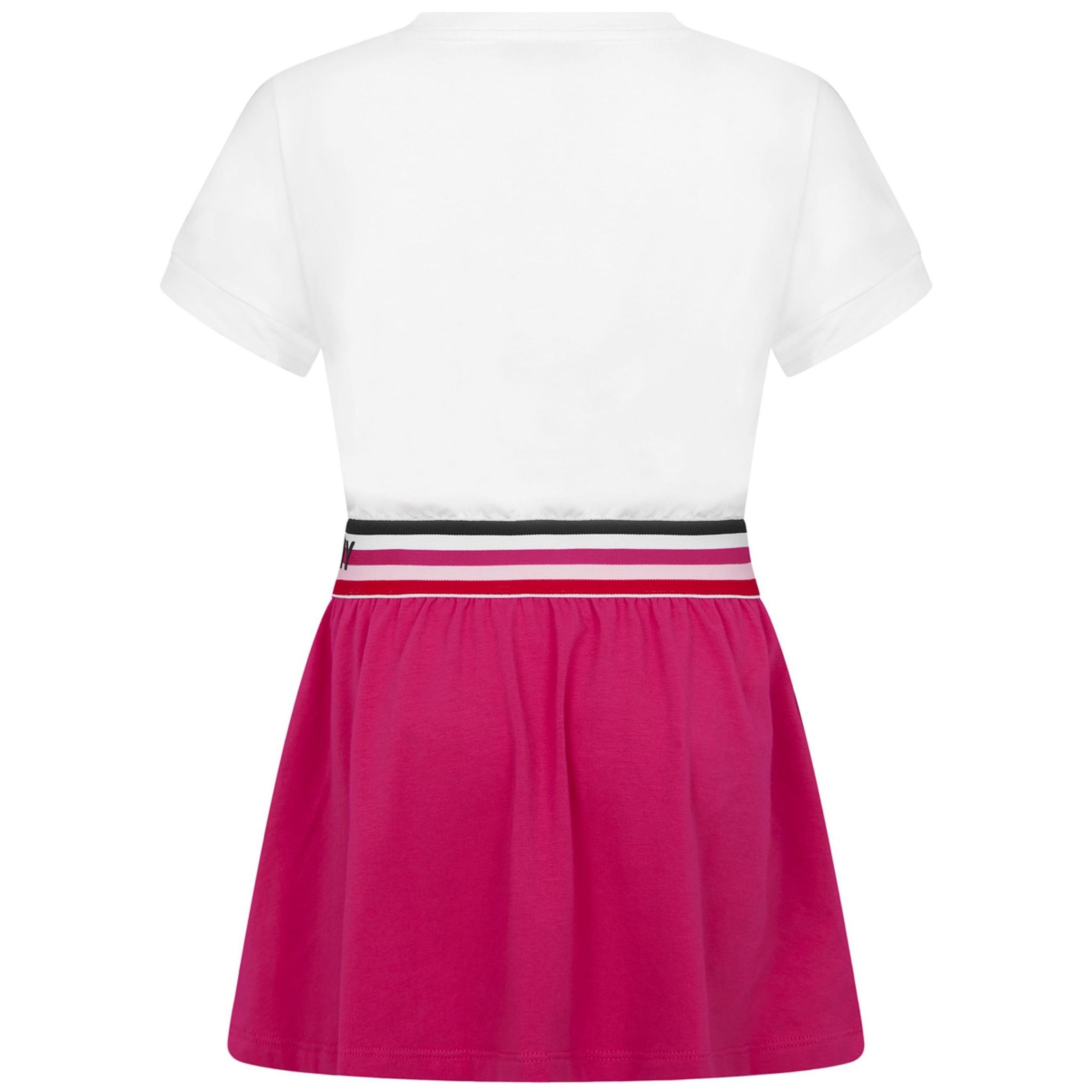 Givenchy Girls Logo Elasticated Waist Dress White