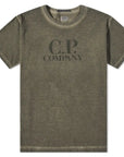 C.P Company Boys Jersey Logo T-shirt Green