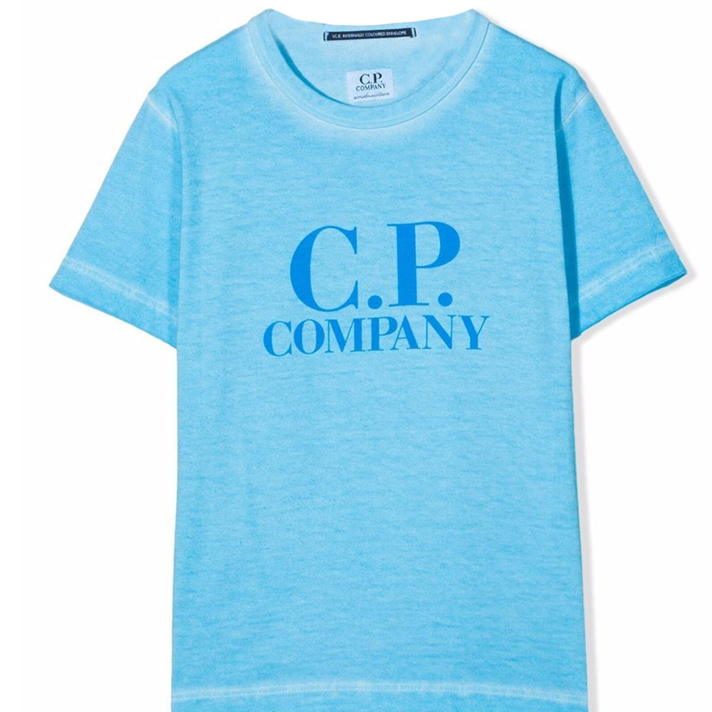C.P Company Boys Jersey Logo T-shirt Blue